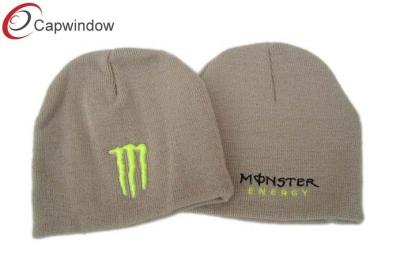 China Stickerei Beanie-Winter-Hüte des Monster-3D, Graue/Schwarz-flippige Ski-Hüte zu verkaufen