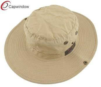 China Adult Antique Fisherman Hat Beach Bucket Hat With Antique Brass Snap Button for sale