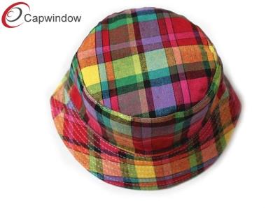 China Women Classical Red Fisherman Tartan Hats With Comfortable Cotton Sweatband for sale