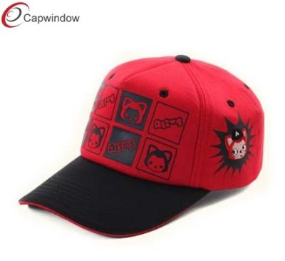 China Red Ladies Trendy Embroidered Baseball Caps Velcro Strap Back Hats for sale