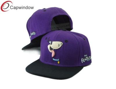 China Cartoon 3D Embroidery Childrens Baseball Caps With Plastic Snap Closure for sale