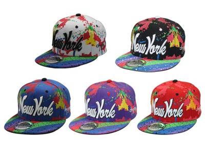 China 6 Panel Screen Printed Hip Hop Baseball Caps With 3D Embroidery New York for sale