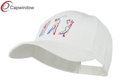 China White Men's Sequence Embroidered Golf Baseball Hats with Organic Cotton for sale