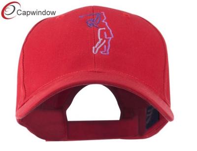 China Red Female Golfer Outline Embroidered Cap / Golf Baseball Hats for sale