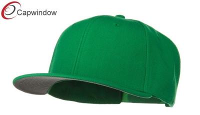 China Kelly Wool Blend Flat Brim Baseball Hats , Flat Visor Pro Style Snapback Hat for sale