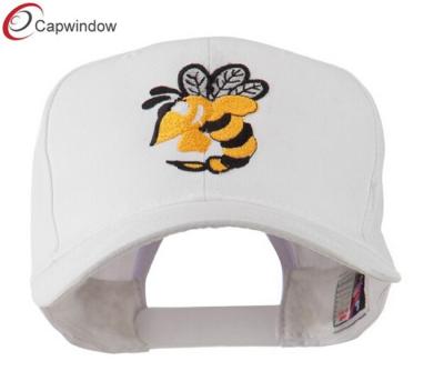 China Las gorras de béisbol cones monograma del vuelo de la mascota blanca del avispón bordaron algodón/el poliéster en venta