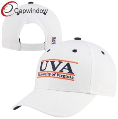 China White Game Virginia Cavaliers Bar Design Cotton Baseball Caps / Custom Golf Cap for sale