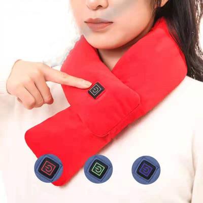 China 2021 Winter Outdoor Scarf 2021 New Outdoor Winter Usb Winter Heating Scarf Neck Protection Ski Smart Filling Cold Heating Scarf for sale