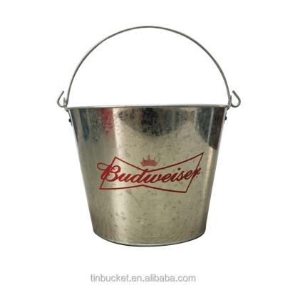 China Sustainable Galvanized Beer Bucket With Bottle Opener for sale