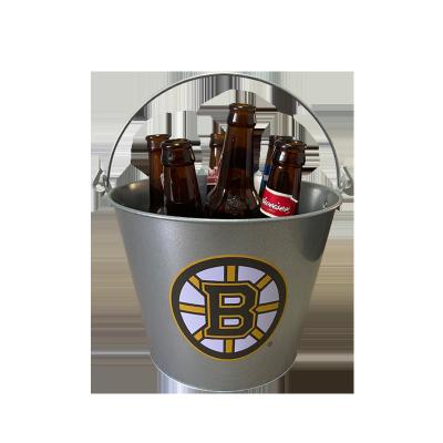 China Sustainable Metal Ice Beer Bucket With Portable Handle for sale