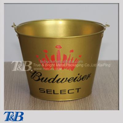 China Durable Double Side Printing Metal Ice Bucket for sale