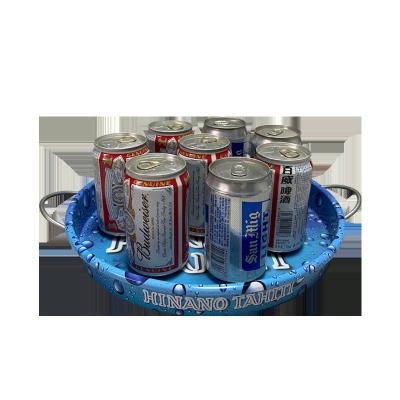 China Eco - Friendly Party Tin Serving Tray With Fix Handle And Colorful Printing for sale