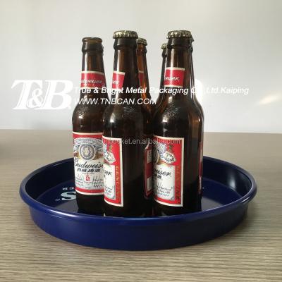 China Galvanized Custom Tin Tray With Logo Charm Round for sale