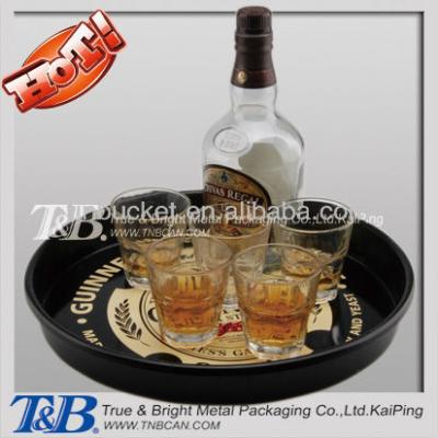 China Eco-friendly unique round barware serving tray for sale