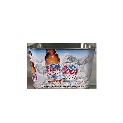 China Cheap Metal Ice Bucket Viable Square Small Tin Bucket for sale