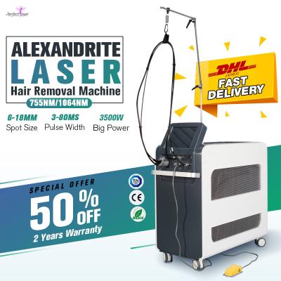 China Skin Tightening High Power Alexandrite Diode Laser 755 808 1064 Left ND Yag Laser Long Pulse Alexandrite Germany Hair Removal Machine for sale