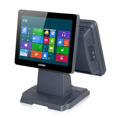 China Catering Factory price window Android All in one Touch Screen Dual Screen Retail Pos System Price / Pos Machine / Pos Terminal for sale