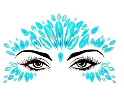 China China factory temporary crystals face stickers eyes face body temporary tattoos for cosplay for sale