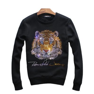 China Custom Flatback Bling Tiger Rhinestone Heat Transfer Designs For T Shirts for sale