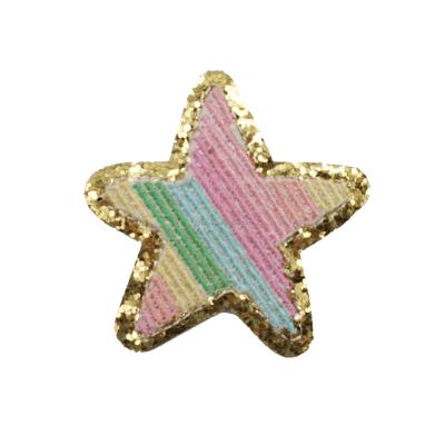 China Viable Multicolor Embroidery Star Logo Patches Custom Patches For Pants for sale