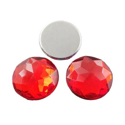 China Flatback Rhinestones Trim Custom Red Round Crystal Rhinestone For Wholesale for sale