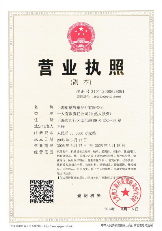 Verifizierter China-Lieferant - SHANGHAI HENGDE AUTO PARTS CO.,LTD