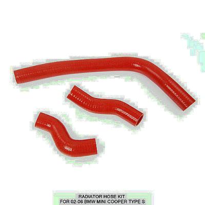 China Red Car Silicone Hoses  Kit For 02-06 Bmw Mini Cooper Type S for sale