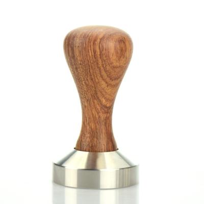 China Cheap Viable YF10 49/51/53/57 58 Mm Handle Coffee Tamper Stainless Steel Coffee Espresso Tamper Wooden Bartender Tools for sale