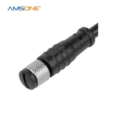 China Amsone Automotive IP67 M8 5 Pin Female Wire Cable High Quality Straight Quick Military Waterproof Connector for sale