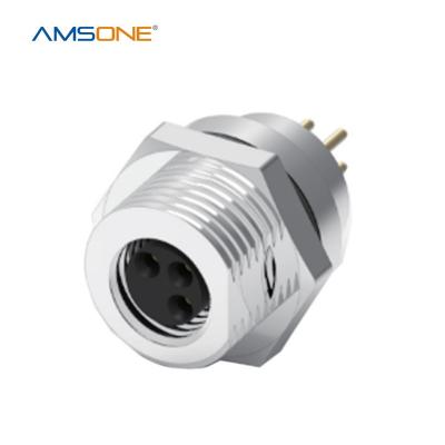 China Amsone Industrial IP67 M8 6 Pin 8 Pin Automotive Custom Female Pin Waterproof Electrical Circular Cable Wire Connector For Automotive Devices for sale