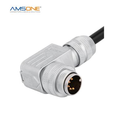 China AMSONE M16 Military Custom Field Assembly 5 7 8 PIN Right Angle Un-coding Waterproof Radio Banana and Thin Tip Wire GEL Connector for sale