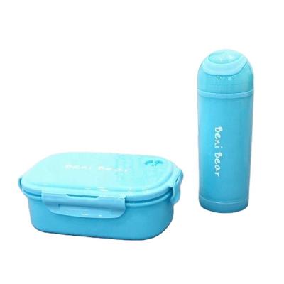 China Quality Microwavable OEM Printed Lunch Box Cutlery Set Lunch Box With Water Bottle For Kids for sale