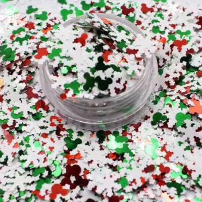 China Holiday Decoration Holiday Party Decoration Craft Irregular Shape Glitter Multicolor Powder for sale