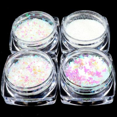 China Hot New Holiday Decoration Style Nail Glitter Set Butterfly Shape Glitter Sequins Superfine Transparent Glitter for sale