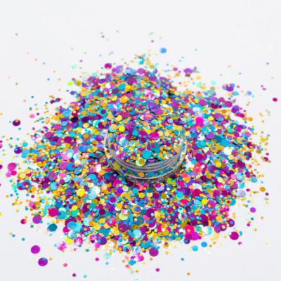 China Hot Selling Current Popular Wholesale Bulk Colors Factory Decoration Chunky Mix Makeup Nail Metallic Cosmetic Glitter For Decoration for sale