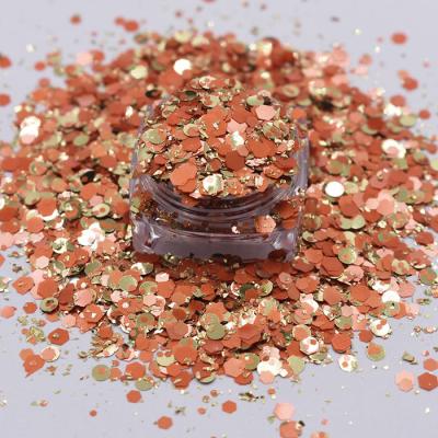 China New Design Opal Polyester Chunky Glitter Mix Decoration Bulk For Craft Fabric Tumbler Decoration for sale