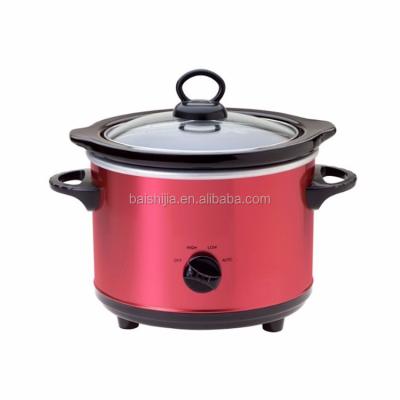 China Housing 1.5L 3.5L 5L 6L 120W 240W 320W Baby Stew Pot Slow Cooker For Outdoor Red Electric Ceramic Cooking for sale