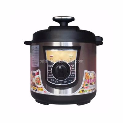 China Wholesale Bai Shi Jia 900W 5L Household Stainless Steel Outdoor Electric Pressure Cooker For Kitchen Appliance for sale