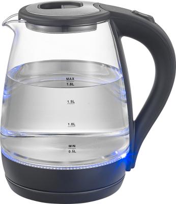 China 360 Degree Rotating Base 1.8L Glass Electric Water Kettle for sale