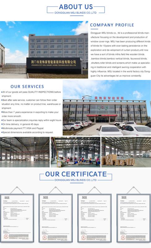 Verified China supplier - Dongguan MSJ Blinds Co., Ltd.