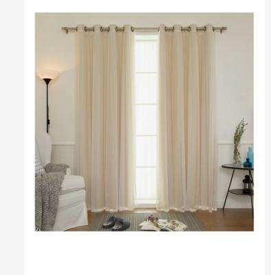 China Double wide sheer white curtain in flame retardant signature glystro for sale