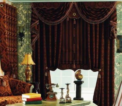 China Blackout fancy and luxury European style window curtains blackout and sunscreen elegant for sale