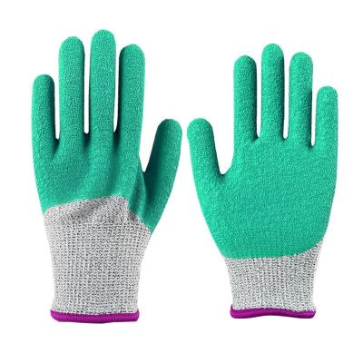 China Anti-cut NRC SAFETY EN388 4X43D Anti Cut Latex Resistant 3/4 Ply Dipped Gardening Gloves for sale