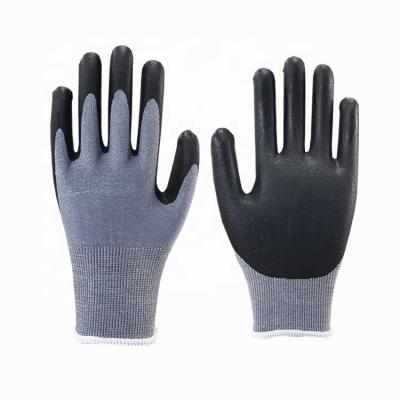 China NRC SAFETY 18G HPPE A2 Anti-Slip Cut Protection Microfoam Nitrile Coated Work Gloves EN388 3X42C for sale