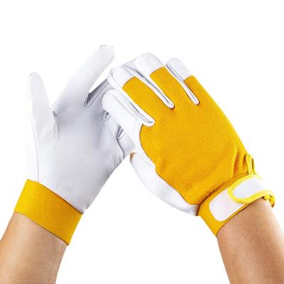 China Garden Work Leather Sheepskin Mechanic Garden Work Glove for sale