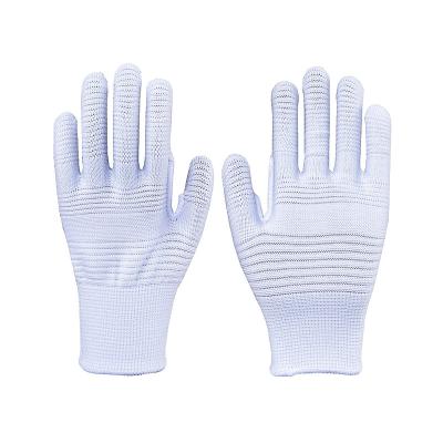 China Comfortable And Breathable Abrasion Resistant Nylon Ribbed Pattern Knitted Team Roping Protective Gloves for sale