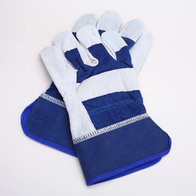 China Cheap Heat Resistant Leather Work Welding Work Price Cat Palm Cow Protective Welding Glove for sale