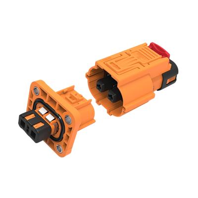 China PA66+copper alloy+silicone rubber Ev Cable Plug Adapters Electric Vehicle Hvil Charging Connector for sale