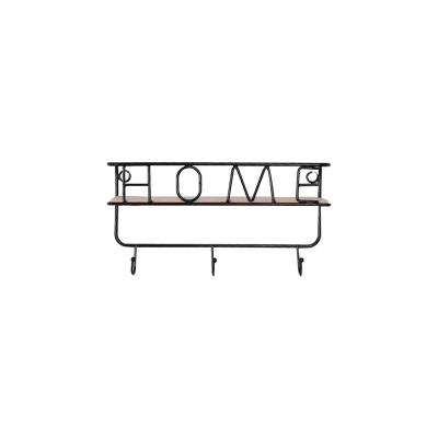 China Wholesale New Classic/Postmodern Hot Sale 3ps Set Love Home Decor Iron Art Wall Hooks Hanging Hooks Storage Shelf For Living Room for sale