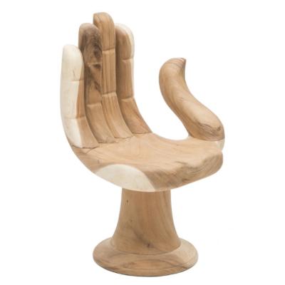 China Living Room Modern American Design Style Leisure Buddha Chair Le Main Palm Solid Wood Creative Chair for sale